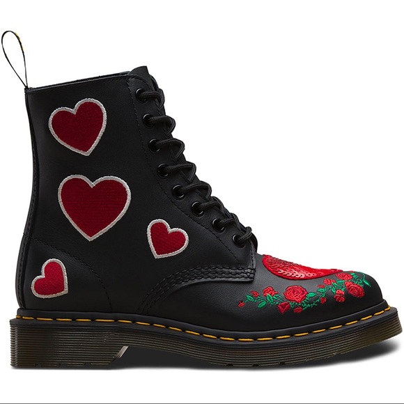 ❤️DR MARTENS PASCAL SEQUIN HEARTS 1460 HEART BOOTS - Picture 6 of 13